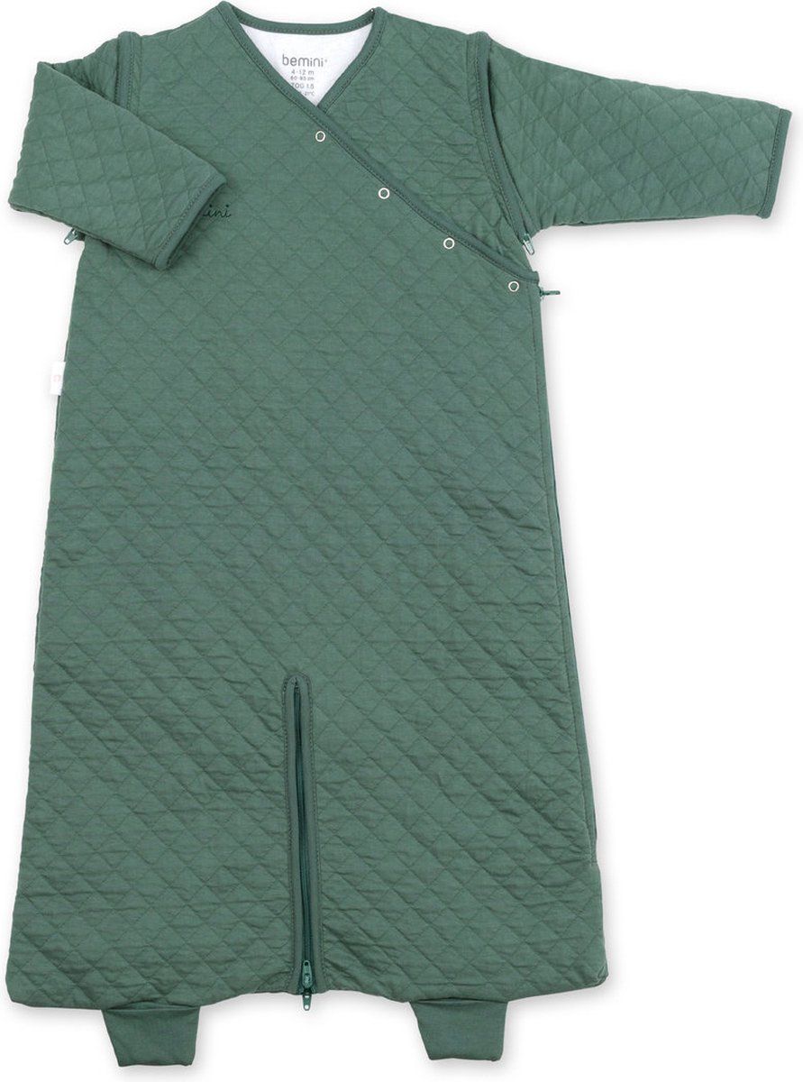 BEMINI Babyslaapzak - MAGIC BAG 4-12m - TOG 1.5 - Gewatteerd comfort - Green