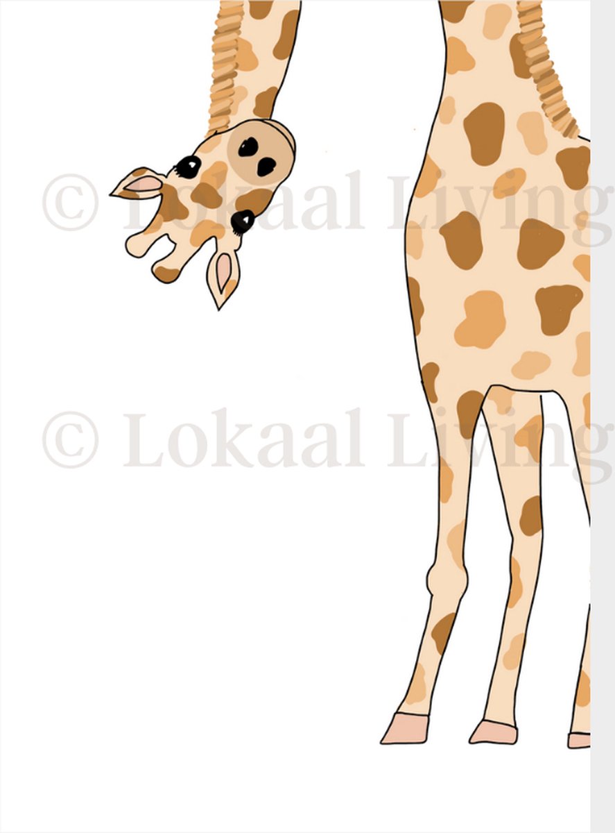 Lokaal Living - A4 poster giraffe