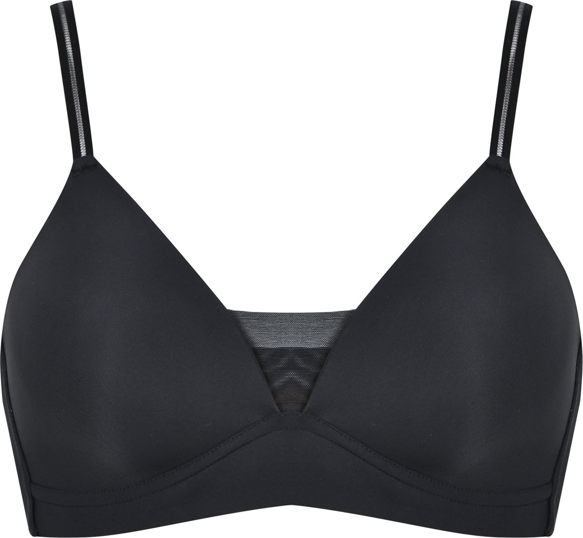 Naturana - Voorgevormde soft bh met mesh detail - 5758 - Zwart - 95D