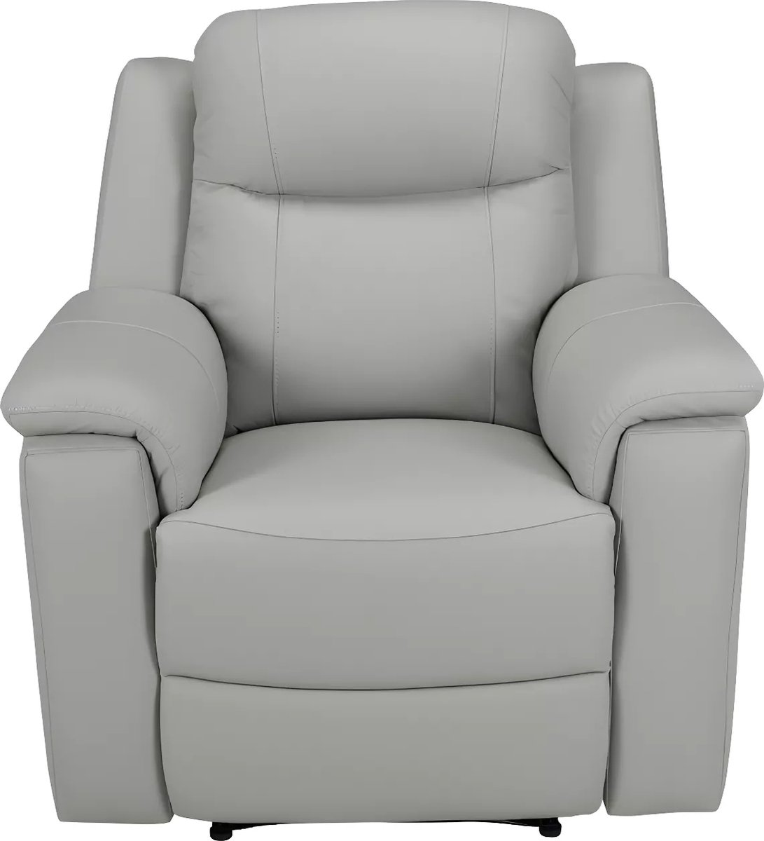 Vente-unique Relaxfauteuil EVASION van leer - Licht grijs