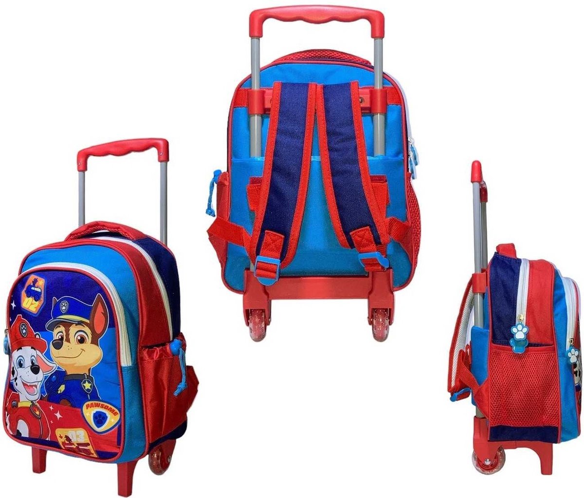 Paw Patrol - Rugzak Trolley - Kleine reiskoffer - Schooltas - Junior formaat - 31 x 24 x 15 cm.