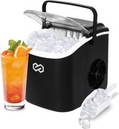 Infinity Goods IJsblokjesmachine - 1,3L - Met IJsschep - Zelfreinigingsfunctie - 12KG / 24U - 9 Blokjes / 6 Min - Zwart
