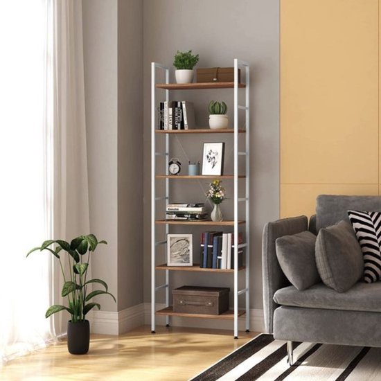 Karen ndustrële boekenkast - Metaal - H170 x B80 x D36 cm