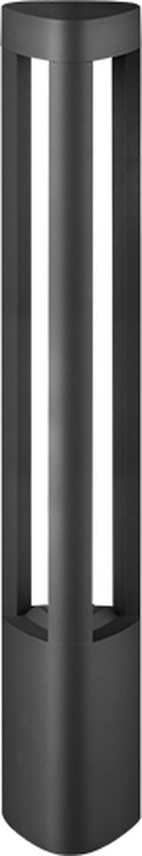 DALLAS - 80cm-Sokkellamp Buiten -LED Tuinverlichting - Aluminium-Grijs -IP54 Waterdicht-7W - 3000K Warm wit licht