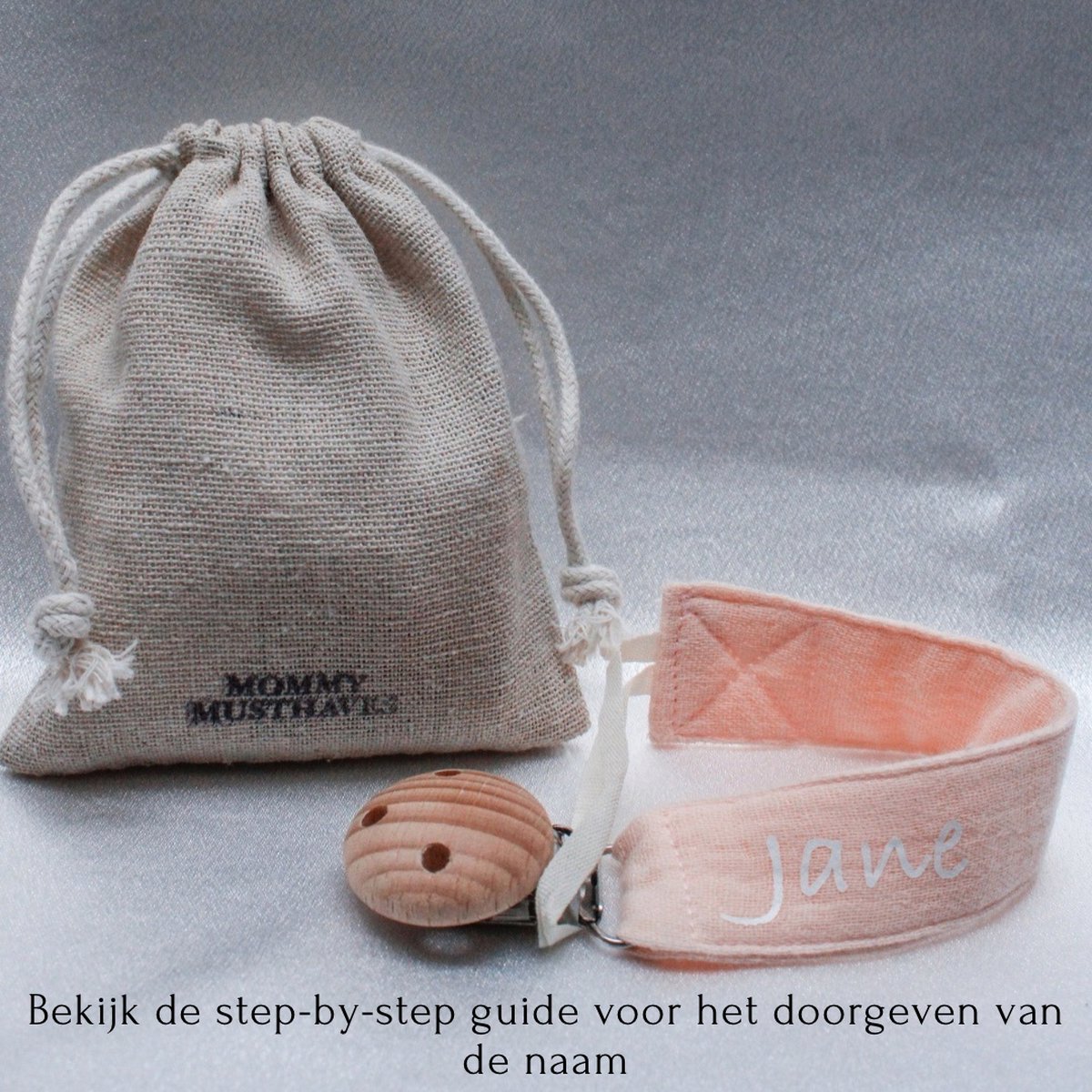 Goedkoopste Speenkoord met naam - katoen - Zalm roze - houten knop - speenketting met naam - fopspeen - accessoires baby - baby - gepersonaliseerd kraamcadeau - stof - jongen - meisje - katoen - roze - ZIE BESCHRIJVING VOOR HET DOORGEVEN VAN DE NAAM