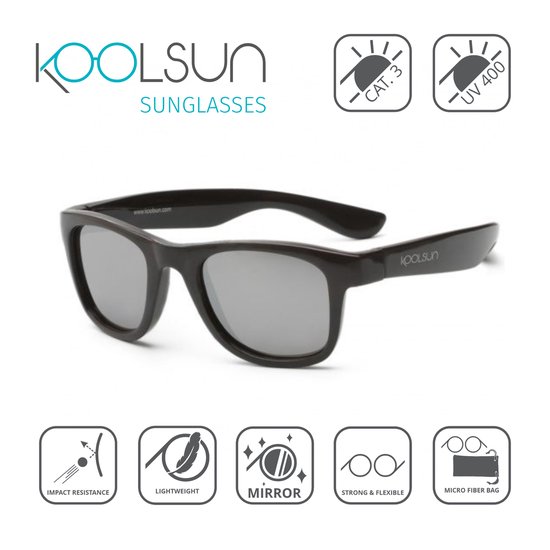KOOLSUN - Wave - Kinder zonnebril - Zwart Onyx - 3-10 jaar - UV400 - Categorie 3 — afbeelding 4