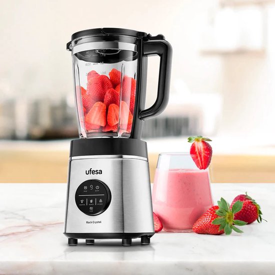 Ufesa Rock Crystal 1,75 l Blender voor op aanrecht 1800 W Zwart, Roestvrijstaal van Ufesa — afbeelding 4