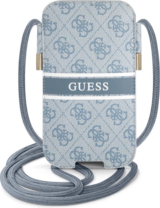 Sac à main Guess 6.1 bleu hardcase 4G Stripe