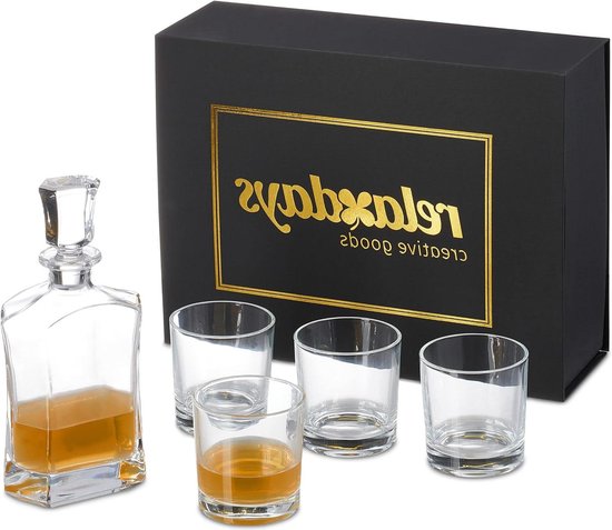 Whiskey karaf met glazen Quadro (7-delig