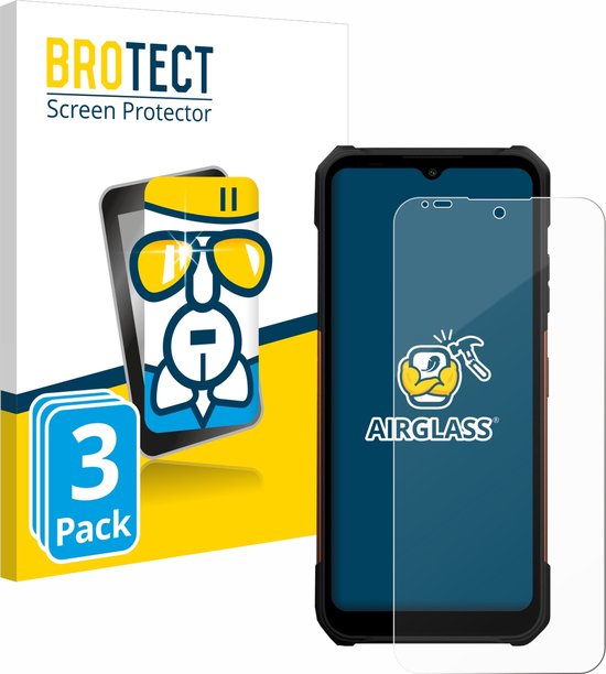 BROTECT - Protection d'écran pour myPhone Hammer Construction 2 Thermal 5G - Film de protection en verre trempé transparent (3 pièces)