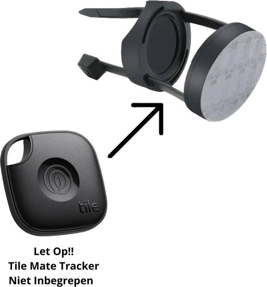 Foto: Fietsreflector case compatibel met tile mate veiligheid bevestiging met tie wraps bluetooth tracker fietsreflector case kleur wit