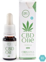 Full-Spectrum CBD Olie 10%, 10 ml - CBD Sativa - CBD Raw (1000 mg) - Biologische hennepolie met plantaardige cannabidiol