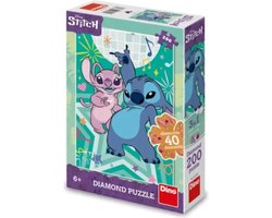 foto van Disney Stitch kinderpuzzel neon 200 stukjes