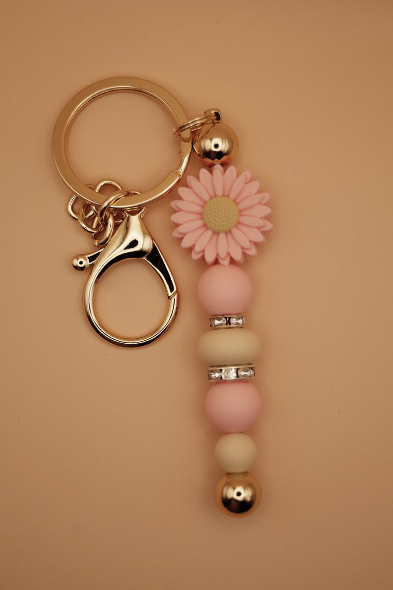 Sleutelhanger - Tashanger - Bloem - Roze