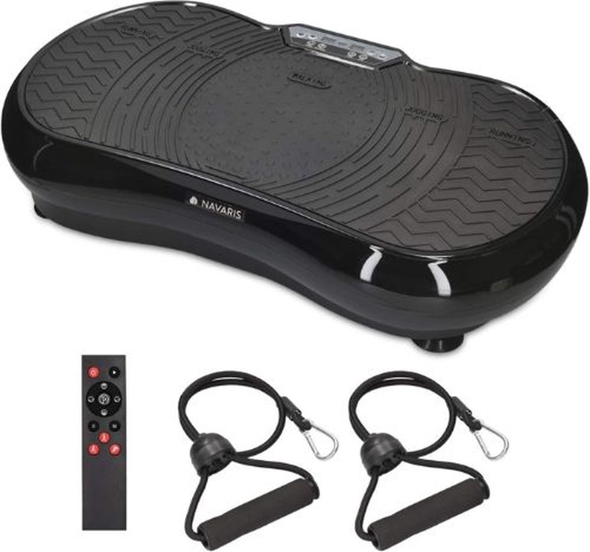 BIRONY® Trilplaat Fitness - Trilplaat Voor Benen Bloedsomloop - Krachttraining - Powerplate - Relax - Voetmassage Apparaat Bloedsomloop - Hometrainers Fitness - Vibratietrainer - Home Gym - Hometrainer Voor Ouderen - Inclusief Weerstandsbanden