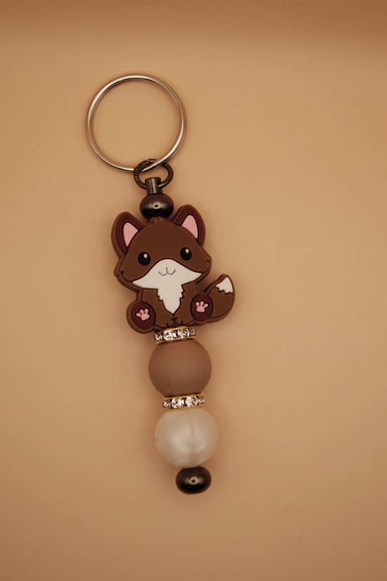 Sleutelhanger - Tashanger - Vos - Bruin - Wit