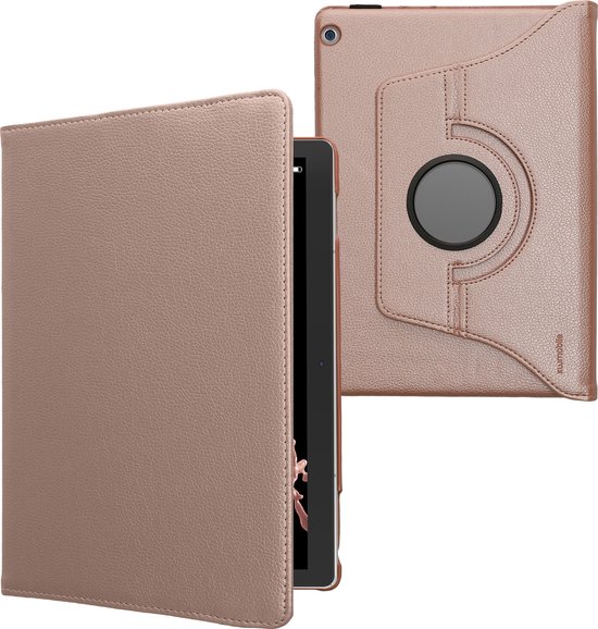 kwmobile hoes geschikt voor Huawei MediaPad M3 Lite 10 - 360 graden beschermhoes - roségoud
