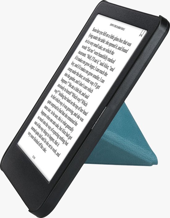 kwmobile e-reader hoesje geschikt voor Kobo Clara BW / Colour hoes - Ereader flip case met standaard - E reader cover van kunstleer - In petrol van kwmobile — afbeelding 3