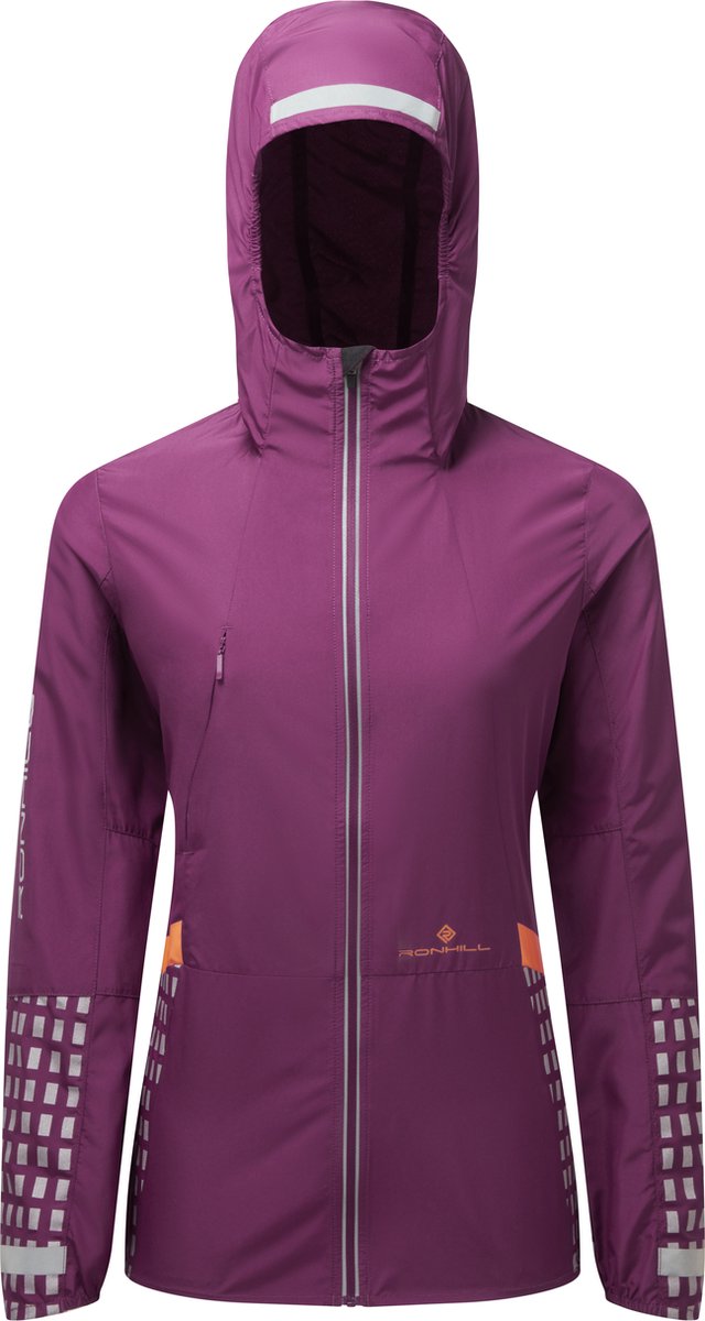 Ronhill Tech Afterhours Jacket - Jas - Dames - Grape/Mango/Reflect - XL