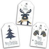 15x Cadeaulabels Kerst / Labels Kerstcadeau / Kerstlabels | Merry Christmas | Bright