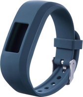Siliconen Horloge Band Geschikt Voor Garmin Vivofit Junior/Jr 1/2 - Armband / Polsband / Strap Bandje / Sportband - Grijs Blauw