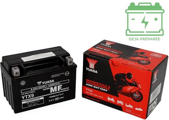 accu yuasa voor motor honda 650 fmx 2005 tot 2006 ytx9-bs / ytx9 / 12v 8.4ah nieuw