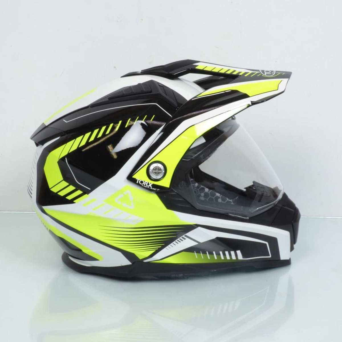 Casque Torx Dundee V Yellow Taille XS 53-54 jaune noir quad pour moto trail enduro