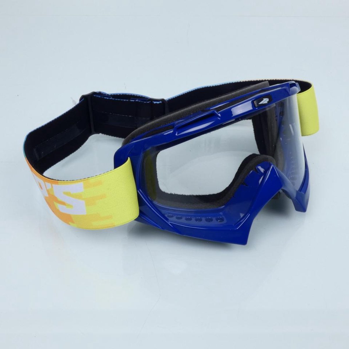 cross swaps pixel blauwe goggle voor supermotard enduro cross tt nieuw