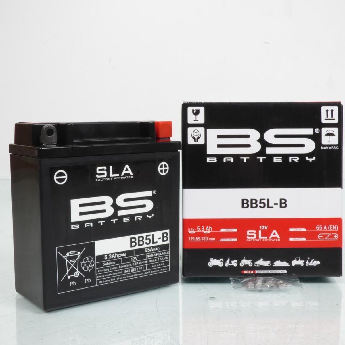 SLA BS-accu voor Yamaha YB5L-B / 12 V 5,3 Ah nieuw