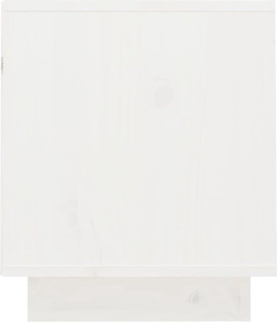 The Living Store Meuble de télévision - Série meuble TV - Bois de pin Massief - 70x34x40 cm - Wit