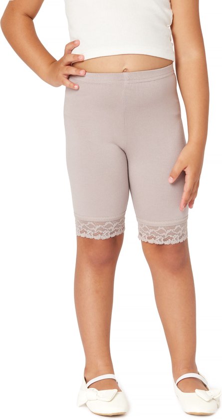 Merry Style Meisjes Leggings - Sport - Vrijetijdsbroek - Korte - Katoen - Caffe Latte - 128 - MS-MS10-434-LE