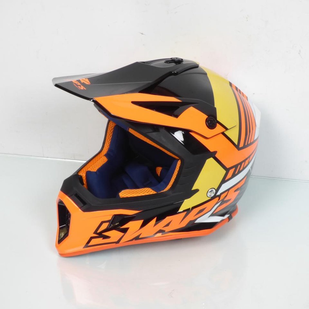 Casque cross orange noir Swap's Taille L S818 Neuf pour moto cross enduro TT