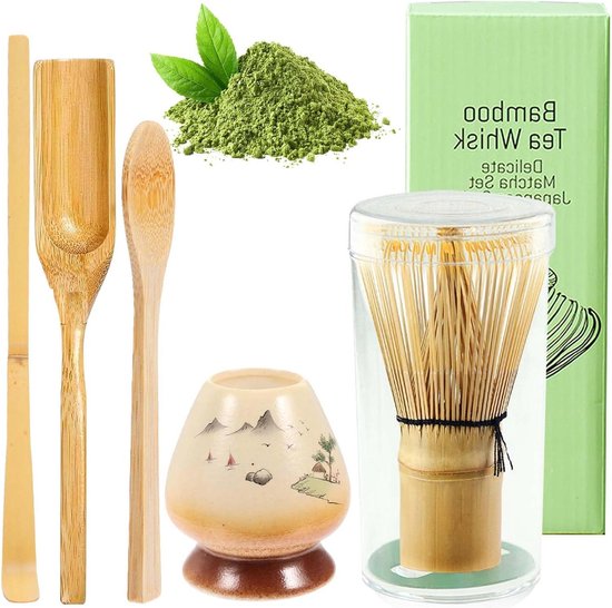 Famanu - Matcha Set, Ensemble de Fouet à Matcha, Japanse theeset met