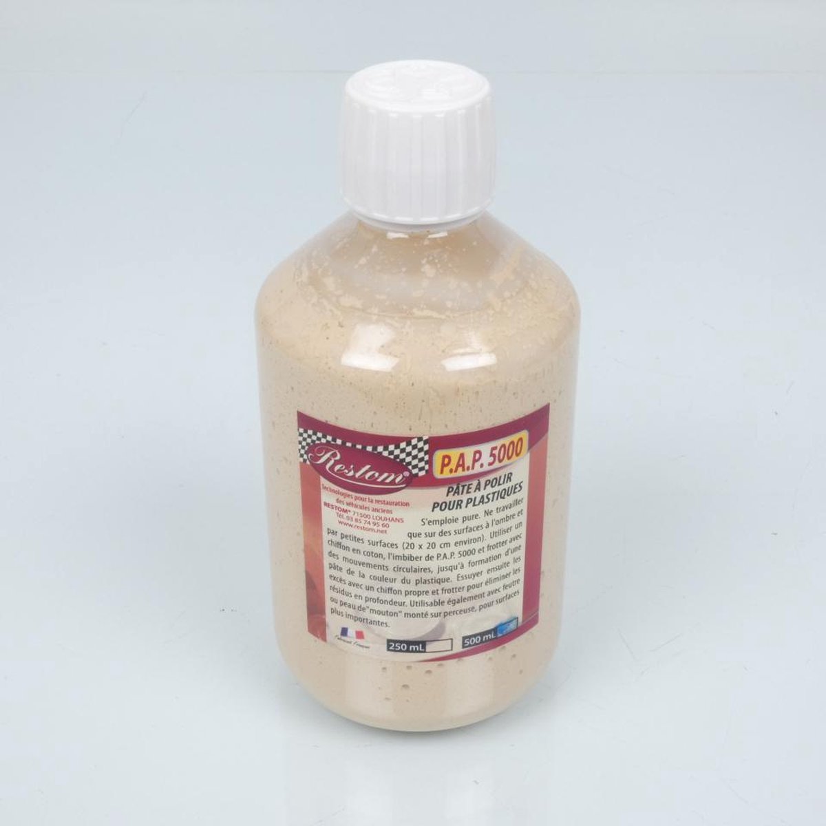 restom pap 5000 500ml plastic restaurator polijstcrème voor motoren auto's nieuw