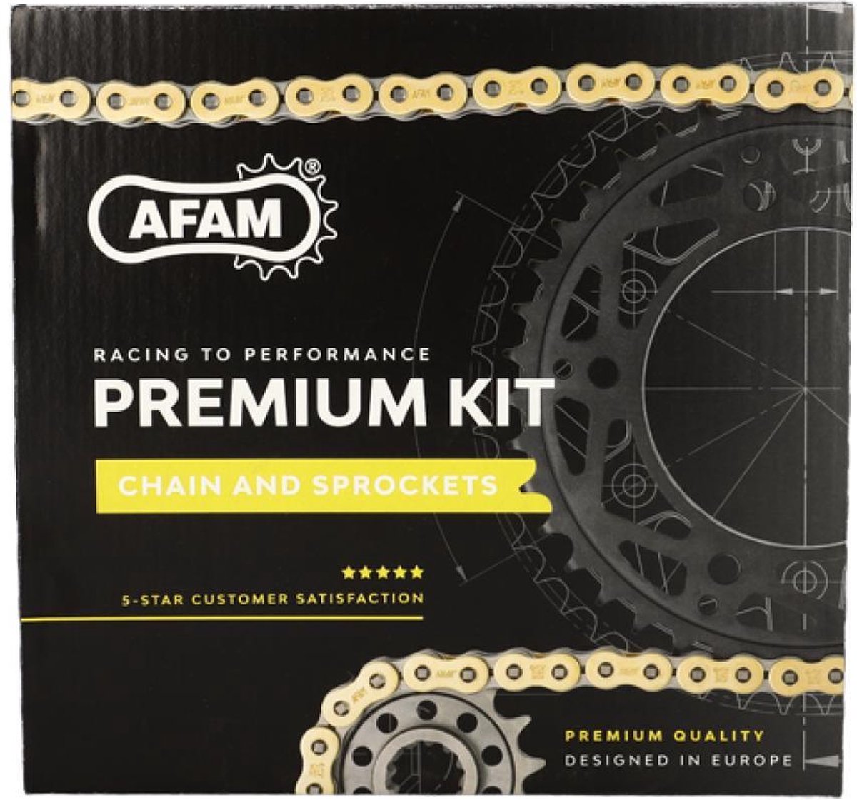 Kit chaîne Afam pour Moto Beta 50 RR SUPERMOTARD Après 2005 Neuf