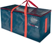 WRAPPYBAG 10 XXL-opbergzakken - Grote tas voor verhuizingen of reizen - Stevige, dikke en luchtdichte tas met versterkte handvatten - Kleding/dekbed /kussen - 75 x 36 x 38 cm - Transparant
