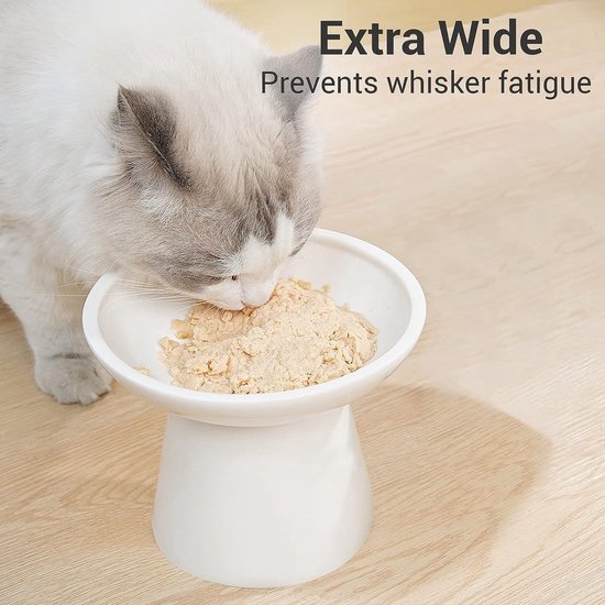 Piashow Verhoogde kattenbak, set van 2, verhoogde voederbak