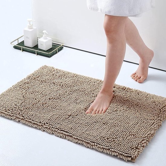 Homaxy antislip badmat, microvezel Chenille, badkamer