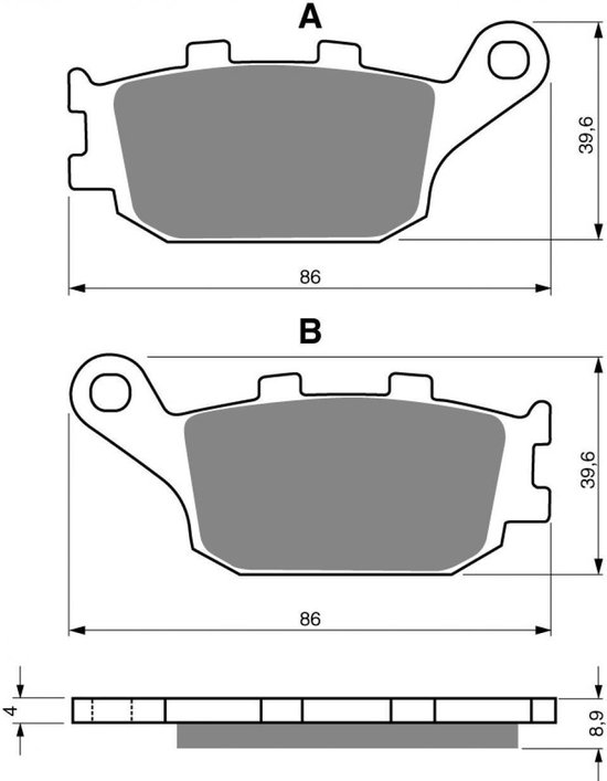 Bremsbeläge hinten Lucas TRW Sinter MCB634SH für Honda CB 1100 EX CA ABS SC78 2020