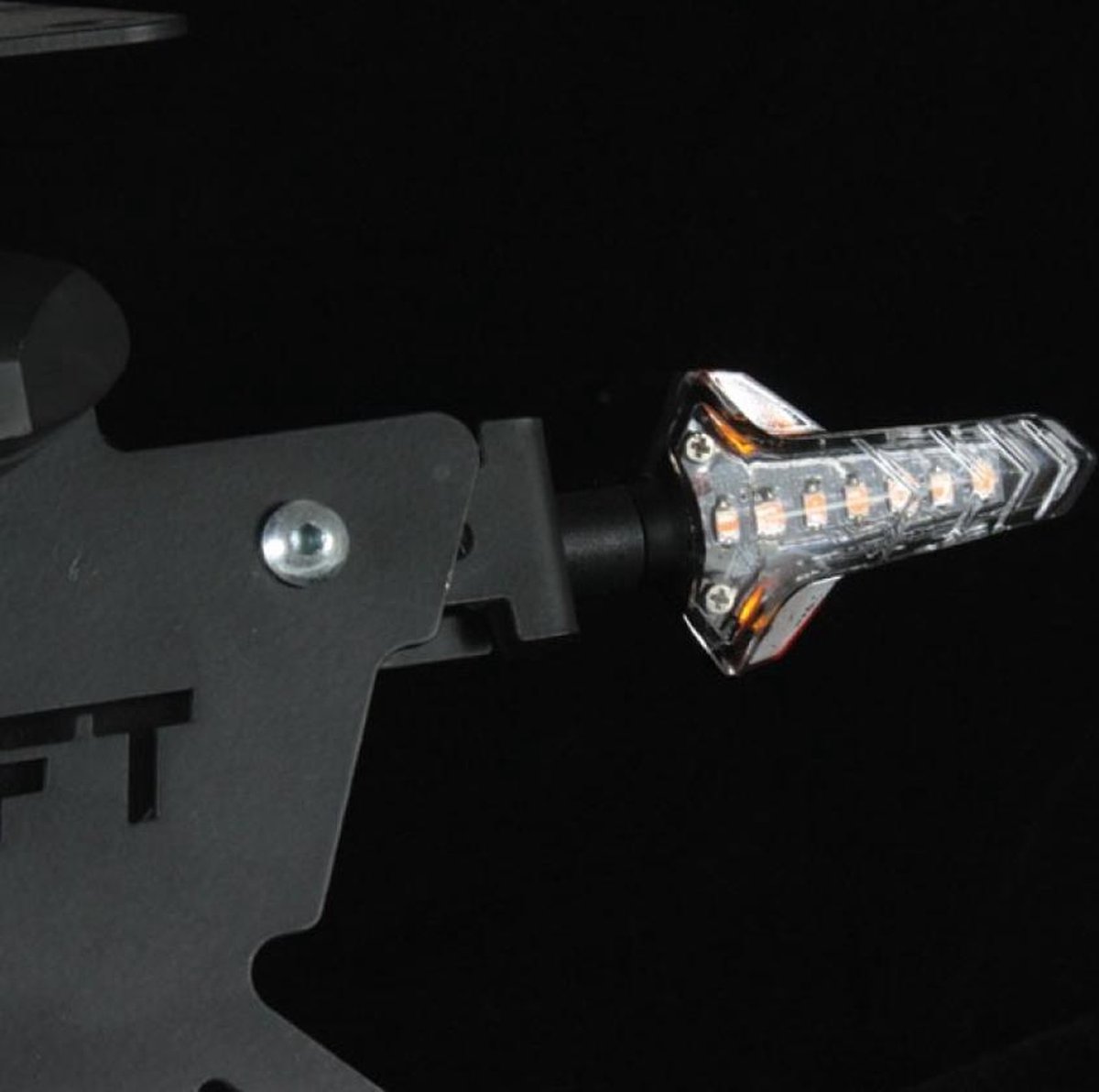 Paire de Clignotant séquentiel Led 12V WAPON Noir Chaft pour moto Triumph IN1104