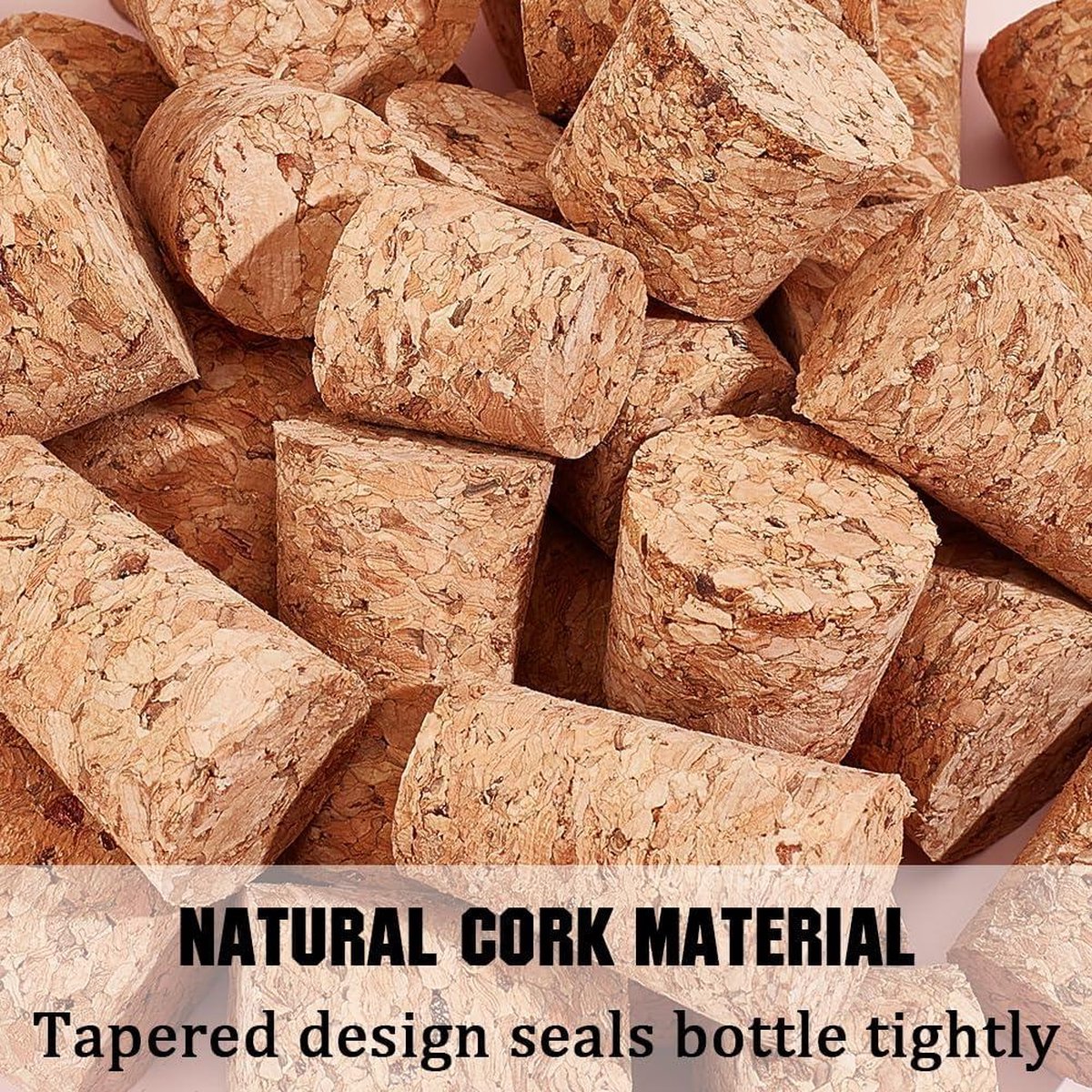 2 soorten 10 stuks premium natuurlijke kurk taps toelopende wijnkurken, houten wijn/bierfles stop, servies sets (20 * 15 * 35 voor bierflessen