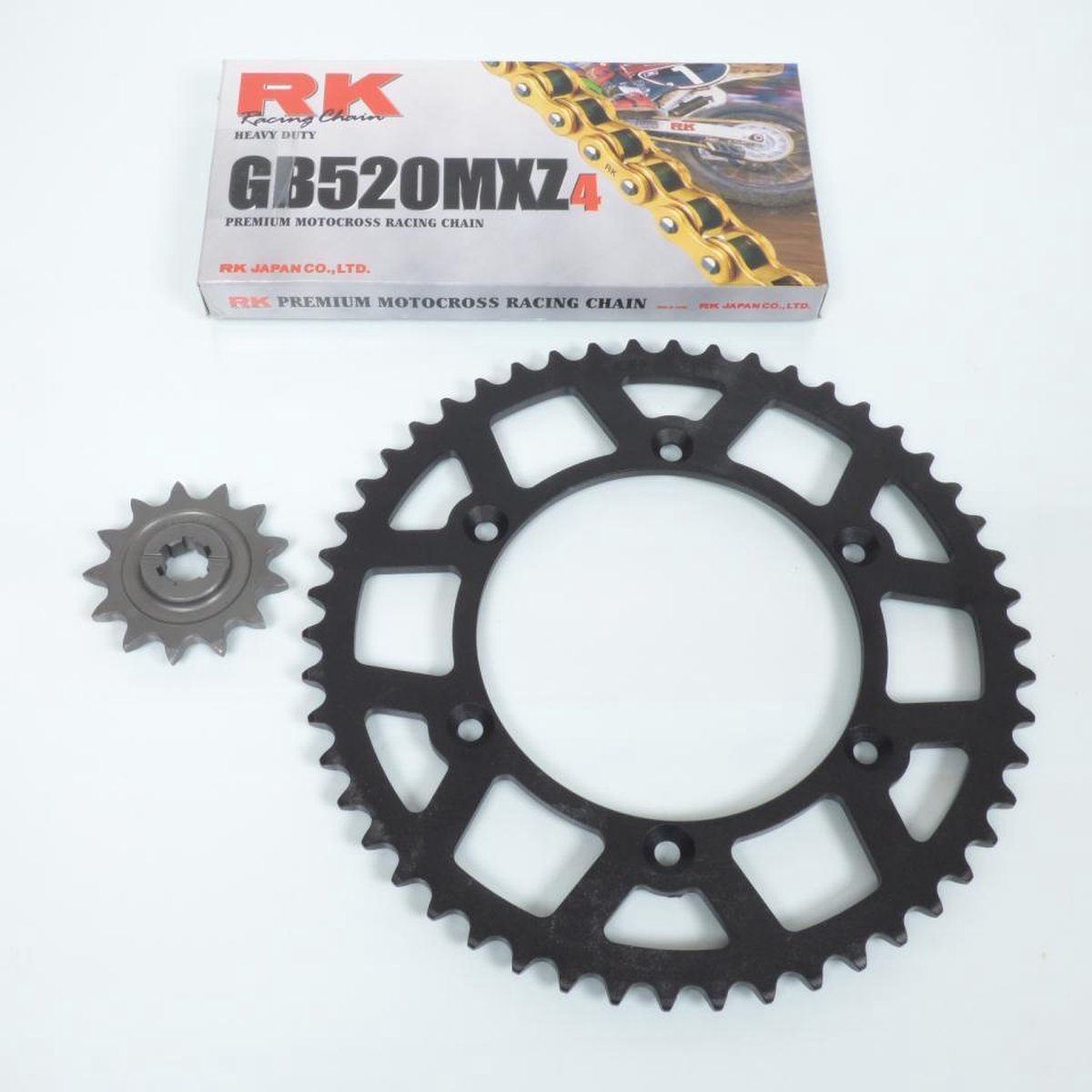 kettingset frankrijk uitrusting voor motor husqvarna 125 wre 1994 tot 2003 50x13 niet 520 nieuw