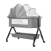 Yellies Co Sleeper - Baby Bed - Peuterbed - Meegroeibed - Schommelfunctie - Verstelbaar - 3 In 1 - Incl. NL Handleiding - Grijs
