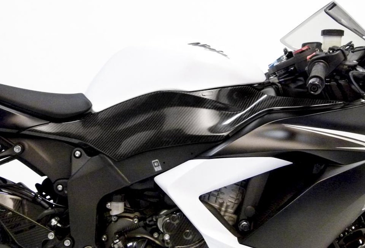 Cache latéraux de réservoir carbone Leovince pour moto Kawasaki 636 Zx-6 R Ninja 2013
