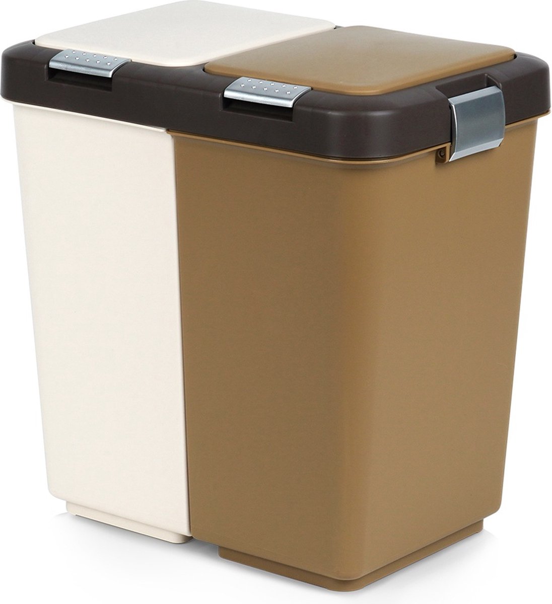 Goedkoopste Prullenbak Afvalscheiding Plastic 2x10 l - Afvalemmer - Vuilnisbak - Afvalscheiding