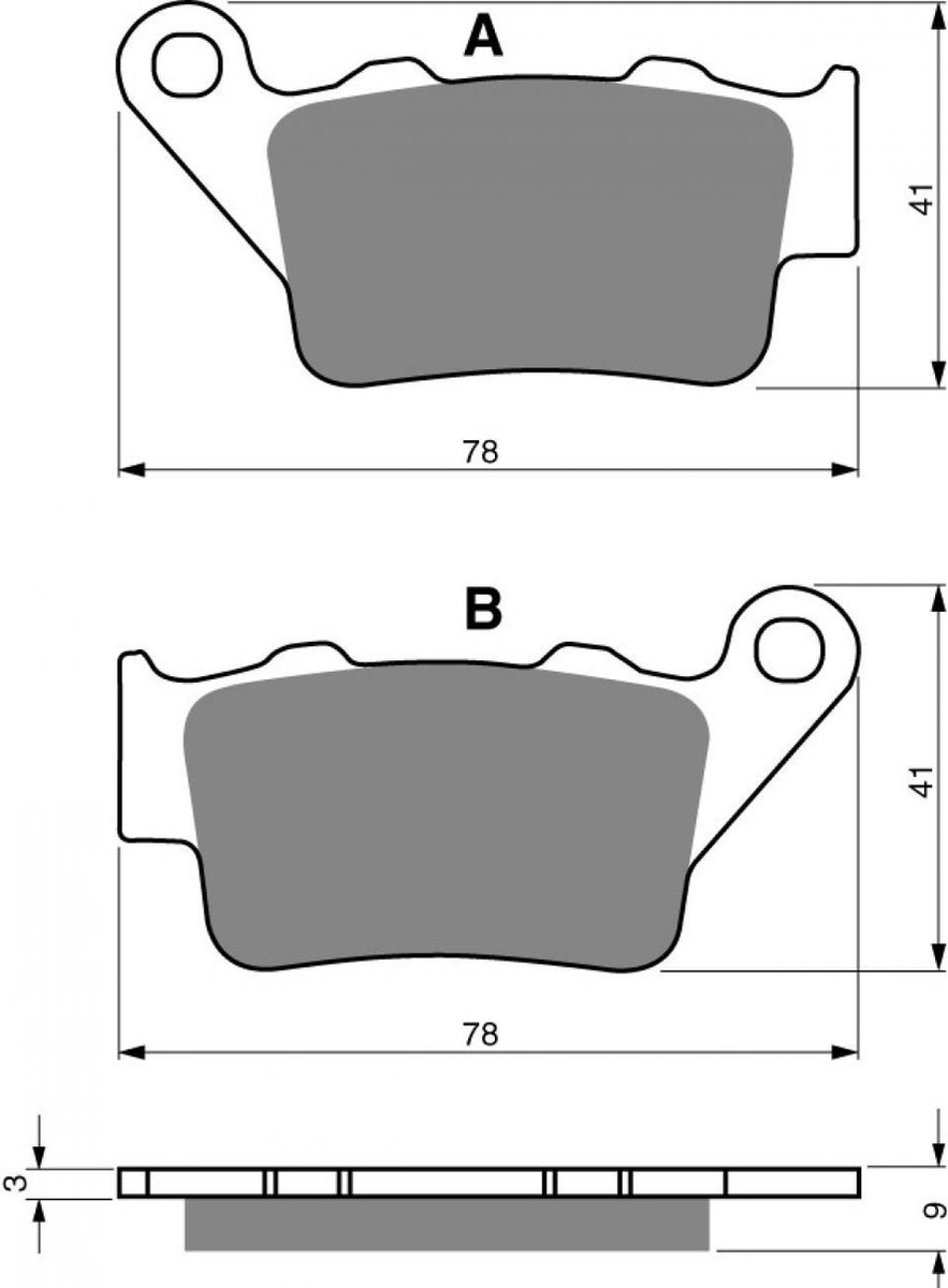 goud fren remblok voor ktm 125 angel 1997 tot 1999 arg nieuw