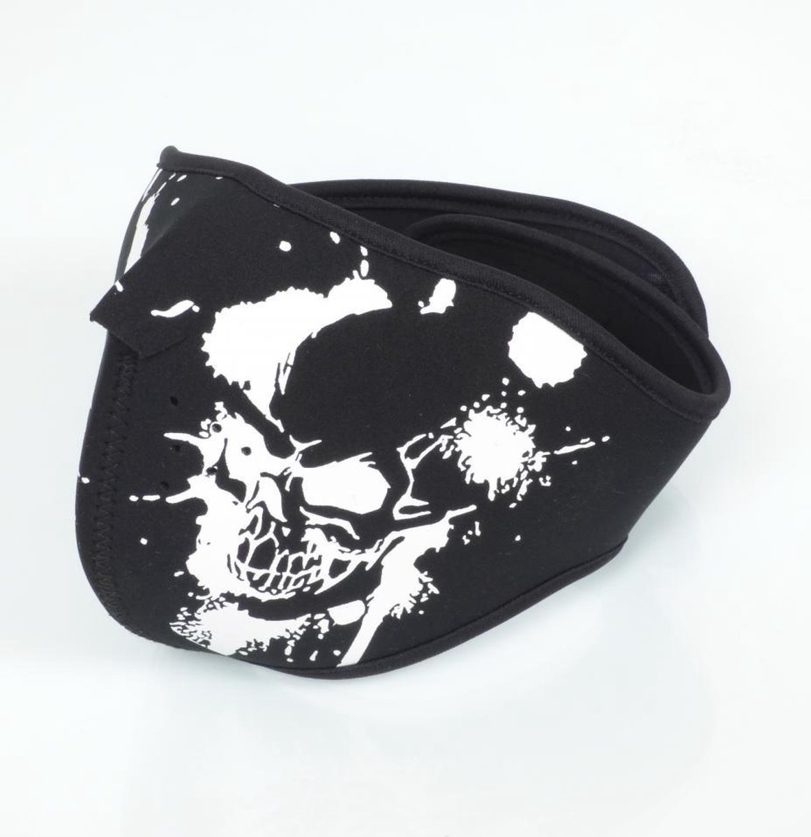 Nieuw neopreen masker van het merk Mad, model Skull, zwart-wit, voor motor, scooter, quad, nieuw