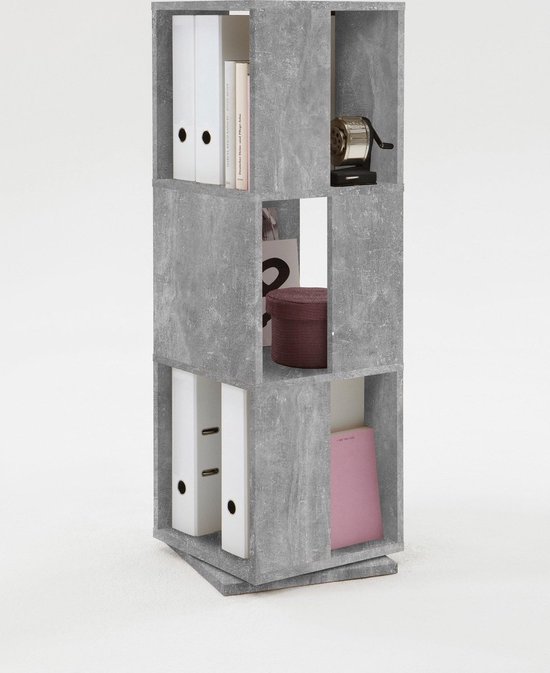 Draaikast open ontwerp 34x34x108 cm (betongrijs)