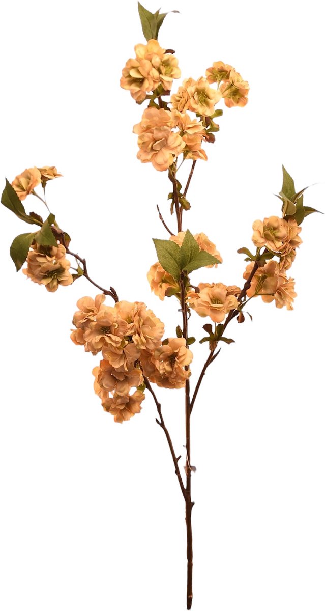 Kunstbloem Bloesem tak 132cm okergeel