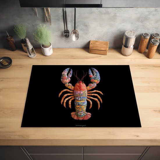KitchenYeah® Protection plaque induction 71x52 cm - Cancer - coloré - abstrait - Protege plaque de cuisson - Couvre plaque induction - Protecteur d'induction - Cuisine